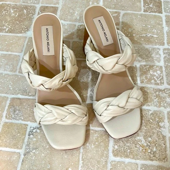 Antonio Melani Braided Leather Sandals - Picture 1 of 4